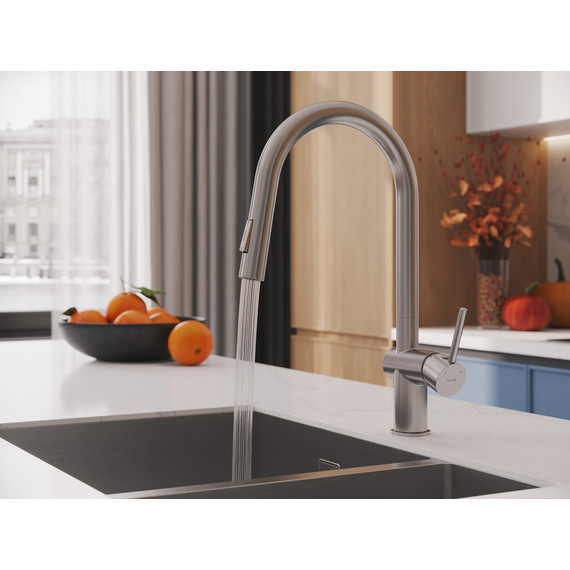 Смеситель для кухни Cersanit Brasko A68226, сатин - фото 14