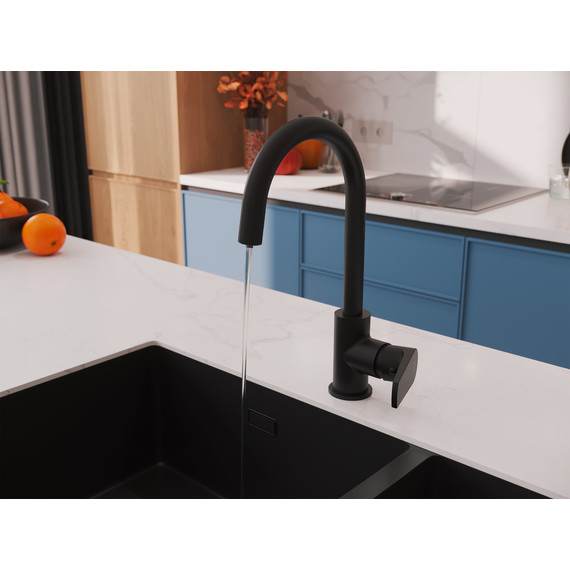 Смеситель для кухни Cersanit Moduo A68221, чёрный - фото 12