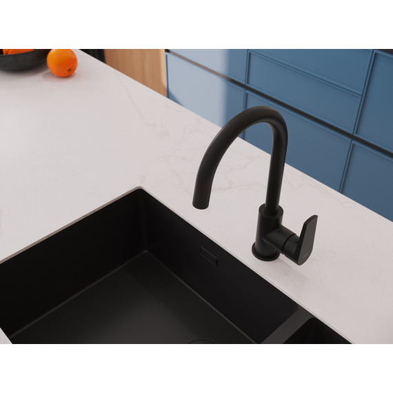 Смеситель для кухни Cersanit Moduo A68221, чёрный - фото 13
