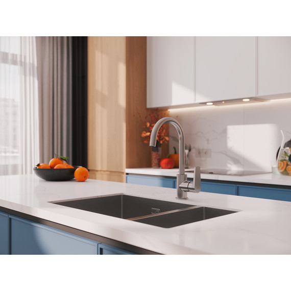 Смеситель для кухни Cersanit Moduo A68222, сатин - фото 10