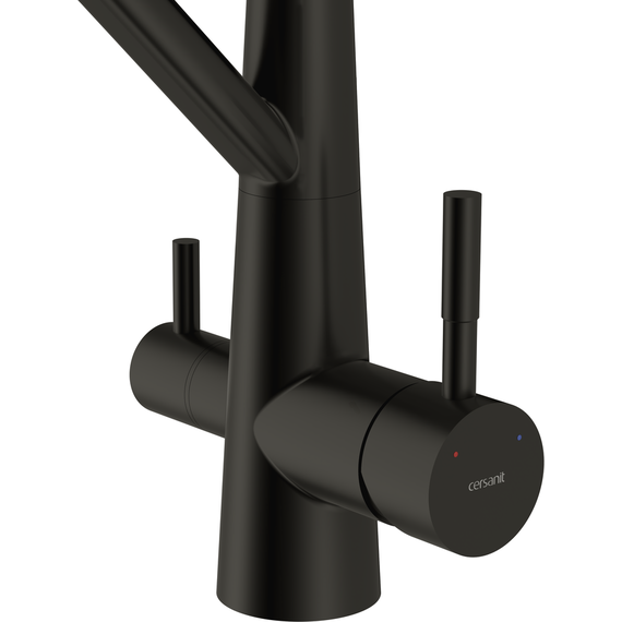 Смеситель для кухни Cersanit Vivo A68218, чёрный - фото 3