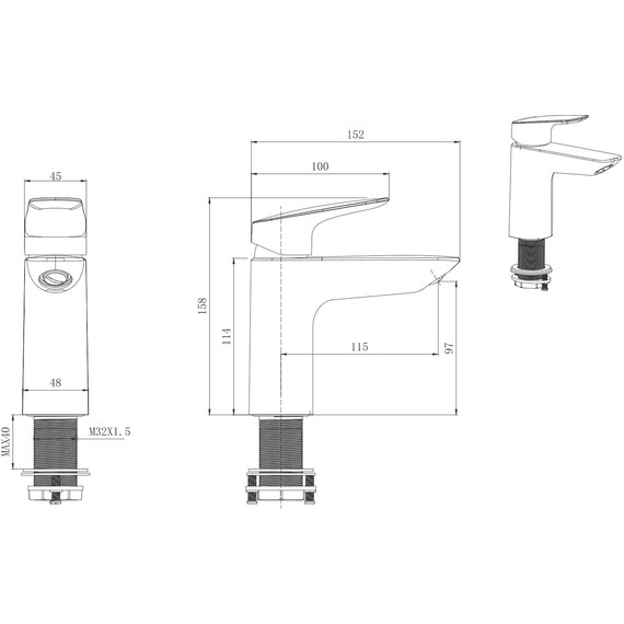 Смеситель для раковины Aquatek Вега AQ1010CR, Цвет производителя: хром - фото, картинка 24 Смеситель для раковины Aquatek Вега AQ1010CR, Цвет производителя: хром - фото 24