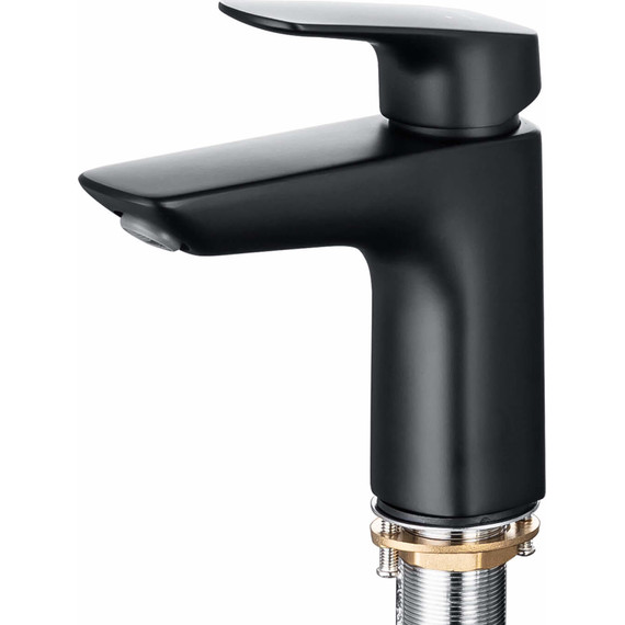 Смеситель для раковины с лейкой для биде Aquatek Вега AQ1012MB, чёрный матовый, Цвет производителя: чёрный матовый - фото 2