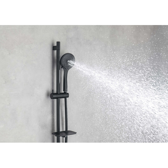 Набор смесителей 4 в 1 для душа Aquatek Вега AQ1074MB, чёрный матовый, Цвет производителя: чёрный матовый - фото 8