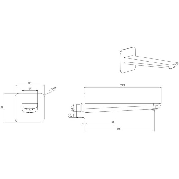 Излив для ванны Aquatek Вега AQ1041CR - фото 3