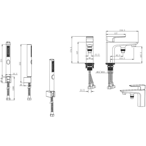 Смеситель для ванны Aquatek Вега AQ1044CR, Цвет производителя: хром - фото 6