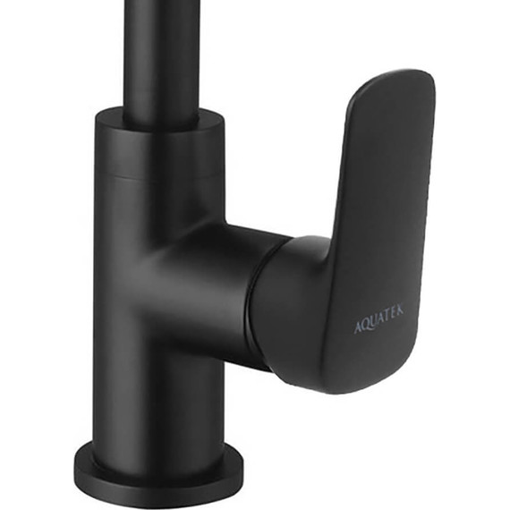 Смеситель для кухни Aquatek Вега AQ1081MB, чёрный матовый, Цвет производителя: чёрный матовый - фото 2