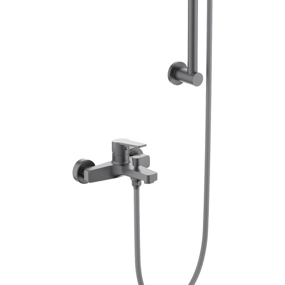 Смеситель для ванны Aquatek Лугано AQ1748BGM (с душевым гарнитуром) оружейная сталь - фото 3