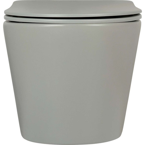 Унитаз подвесной безободковый Aquatek Вега AQ1905-MG с тонкой крышкой микролифт, серый матовый - фото 6