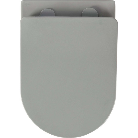 Унитаз подвесной безободковый Aquatek Вега AQ1905-MG с тонкой крышкой микролифт, серый матовый - фото 7