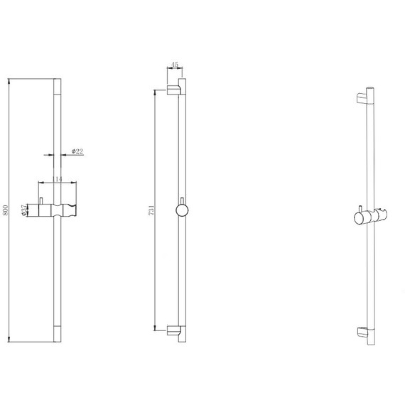 Душевая штанга Aquatek AQ2000CR - фото 4