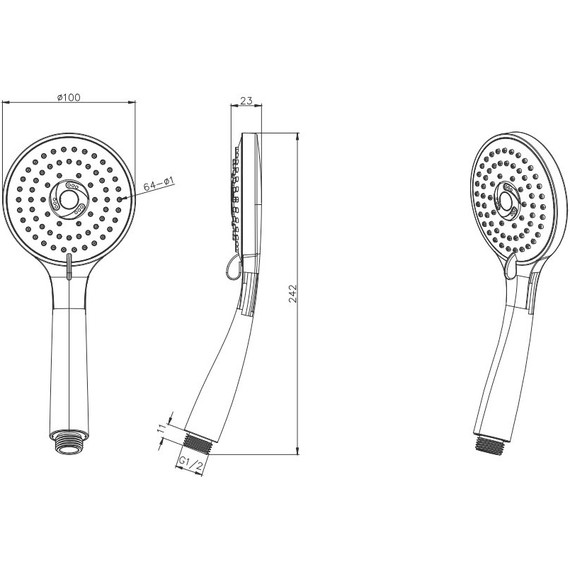 Ручной душ Aquatek Вега AQ2003CR - фото 13