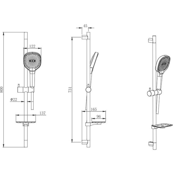 Душевой гарнитур Aquatek Вега AQ2021MB, чёрный матовый - фото 7