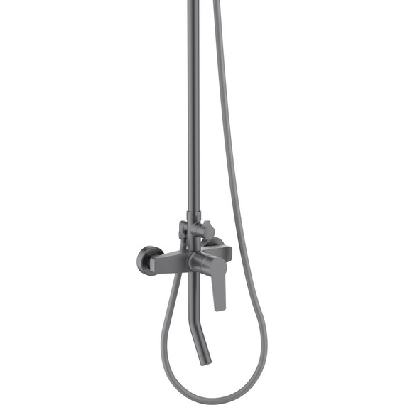 Душевая стойка Aquatek Лугано AQ2740BGM, оружейная сталь - фото 2