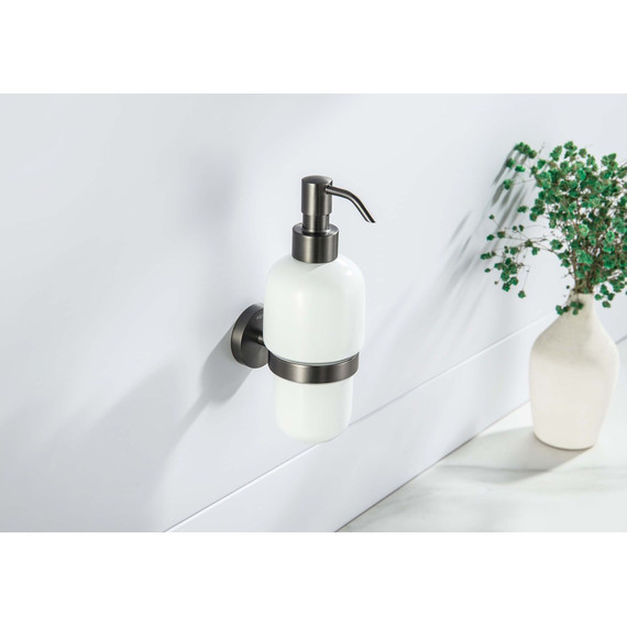 Дозатор для жидкого мыла Aquatek Бетта AQ4605BGM, цвет оружейная сталь - фото 4