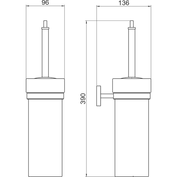 Ёршик для унитаза Aquatek Бетта AQ4610BGM, цвет оружейная сталь - фото 2