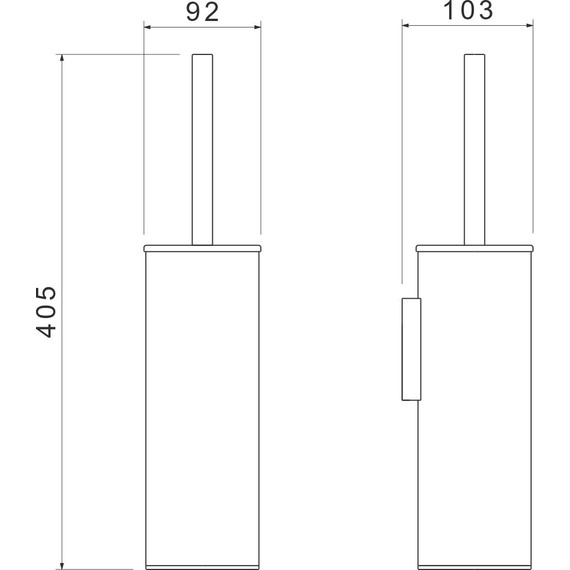 Ёршик для унитаза Aquatek Европа AQ4611BG, цвет золото шлифованное - фото 2
