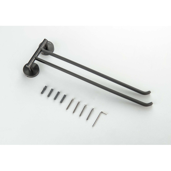 Держатель для полотенец Aquatek Бетта AQ4613BGM, цвет оружейная сталь - фото 3