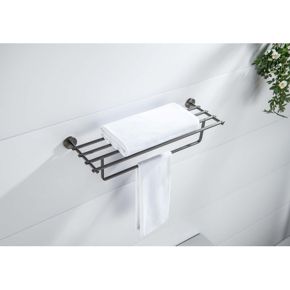 Полка для полотенец Aquatek Бетта AQ4615BGM, цвет оружейная сталь - фото 2