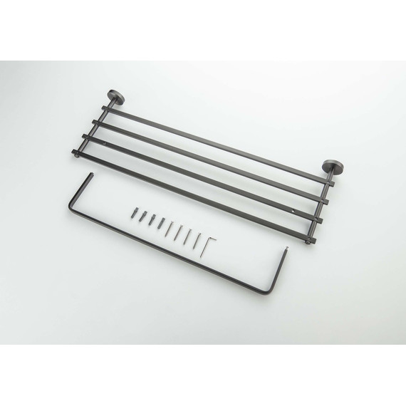 Полка для полотенец Aquatek Бетта AQ4615BGM, цвет оружейная сталь - фото 3