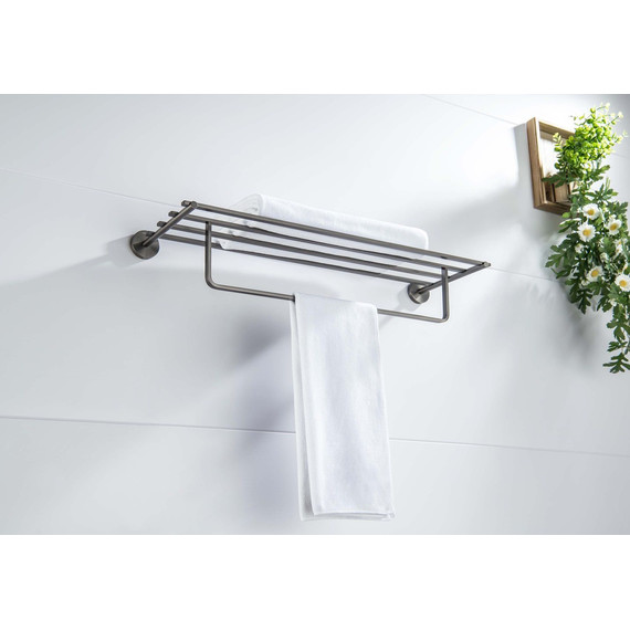 Полка для полотенец Aquatek Бетта AQ4615BGM, цвет оружейная сталь - фото 5