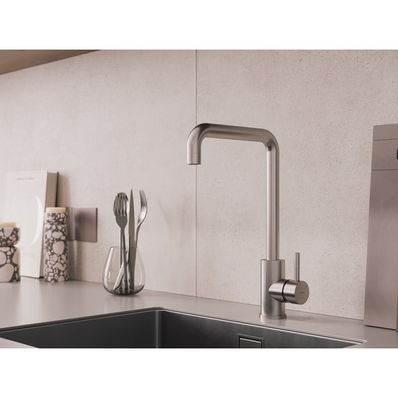 Смеситель для кухни Cersanit Como A64845, сатин - фото 9