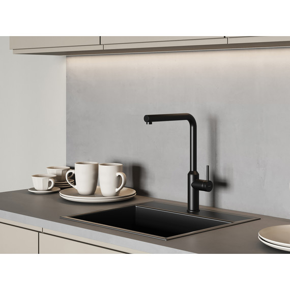 Смеситель для кухни Cersanit Flavis A68240, чёрный - фото 9