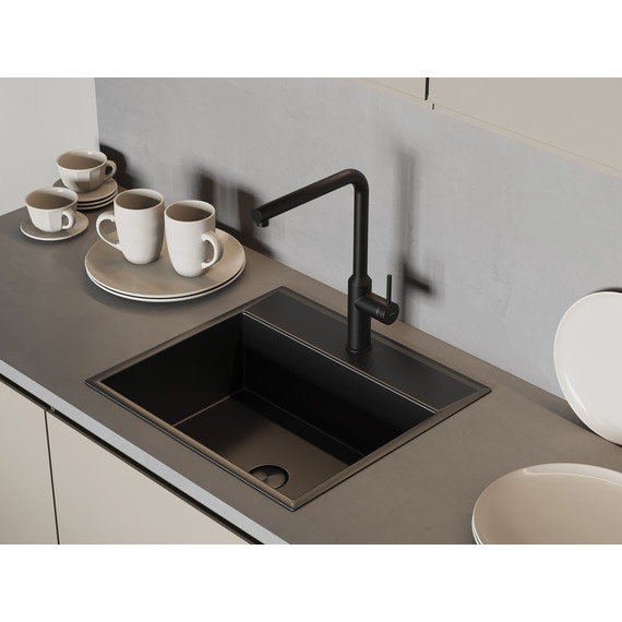 Смеситель для кухни Cersanit Flavis A68240, чёрный - фото 10