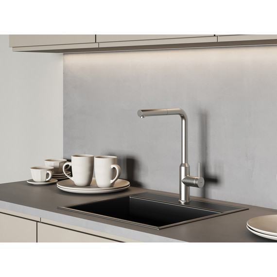 Смеситель для кухни Cersanit Flavis A68248, сатин - фото 9