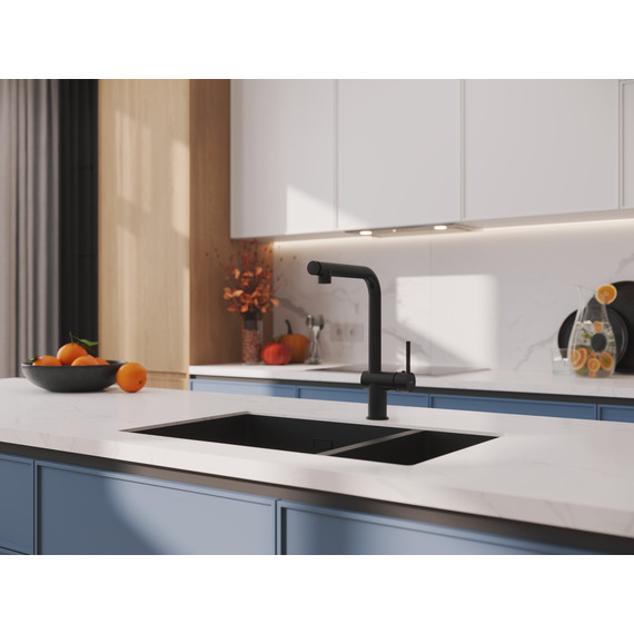 Смеситель для кухни Cersanit Flavis A68237, чёрный - фото 11