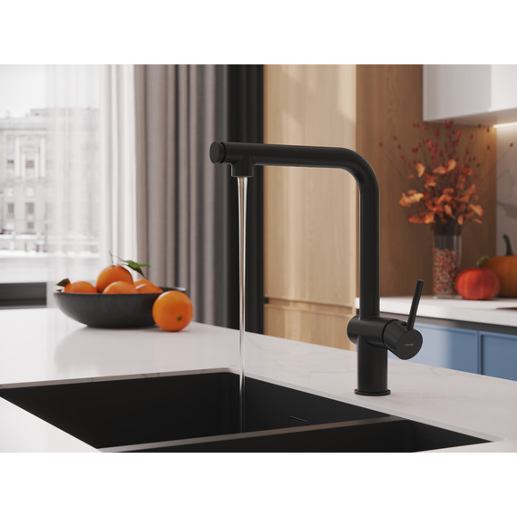 Смеситель для кухни Cersanit Flavis A68237, чёрный - фото 12