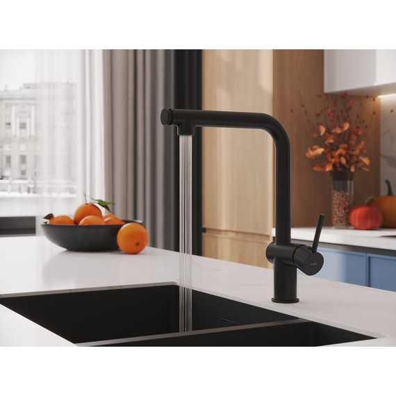 Смеситель для кухни Cersanit Flavis A68237, чёрный - фото 14