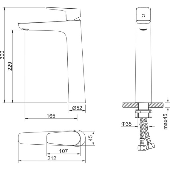 Смеситель для раковины высокий Aquatek Бетта AQ1104MB, чёрный матовый, Цвет производителя: чёрный матовый - фото 10