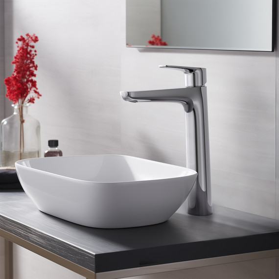 Смеситель для раковины высокий Aquatek Бетта AQ1104CR, Цвет производителя: хром - фото 2