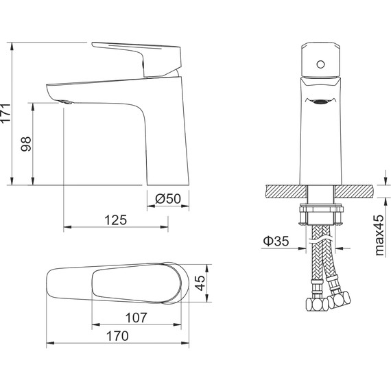 Смеситель для раковины Aquatek Бетта AQ1110MB, чёрный матовый, Цвет производителя: чёрный матовый - фото 7