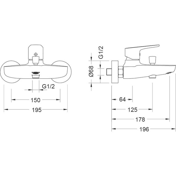 Смеситель для ванны Aquatek Бетта AQ1140MB, чёрный матовый, Цвет производителя: чёрный матовый - фото 8