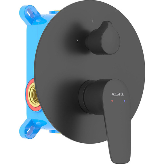 Смеситель для ванны Aquatek Бетта AQ1146MB (со скрытой частью) чёрный матовый, Цвет производителя: чёрный матовый - фото 2