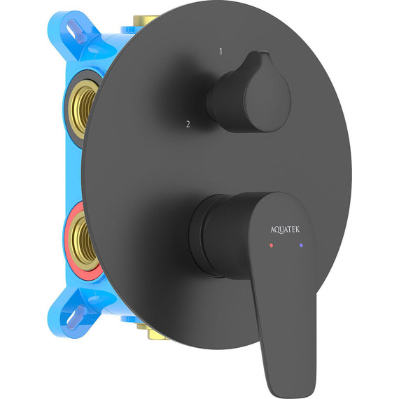 Смеситель для ванны Aquatek Бетта AQ1147MB (со скрытой частью) чёрный матовый, Цвет производителя: чёрный матовый - фото 2