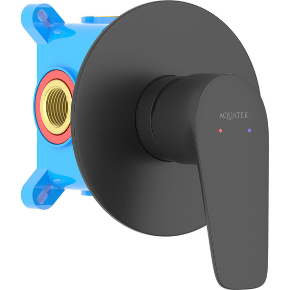 Смеситель для душа Aquatek Бетта AQ1166MB (со скрытой частью) чёрный матовый, Цвет производителя: чёрный матовый - фото 2