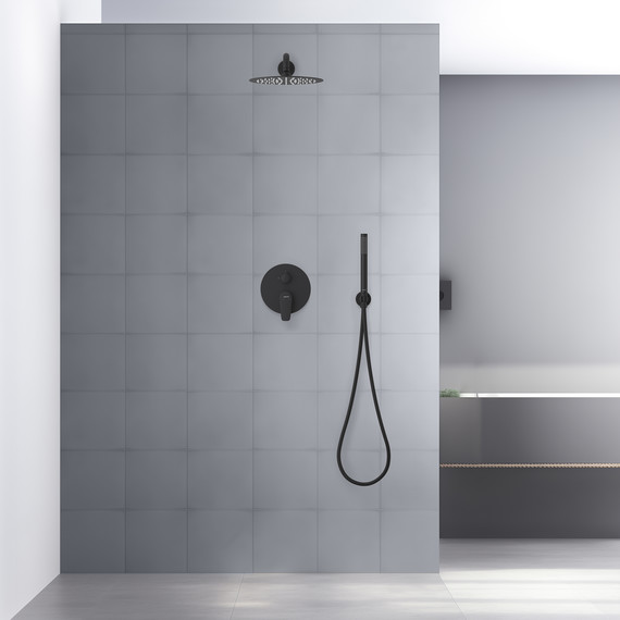 Душевая система для душа Aquatek Бетта AQ1172MB (со скрытой частью) чёрный матовый, Цвет производителя: чёрный матовый - фото 9