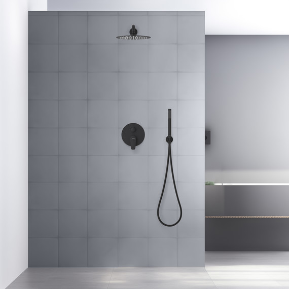 Душевая система для душа Aquatek Бетта AQ1172MB (со скрытой частью) чёрный матовый, Цвет производителя: чёрный матовый - фото 13