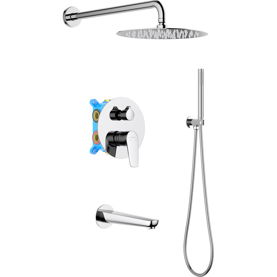 Душевая система для ванны Aquatek Бетта AQ1173CR (со скрытой частью), Цвет производителя: хром - фото 2