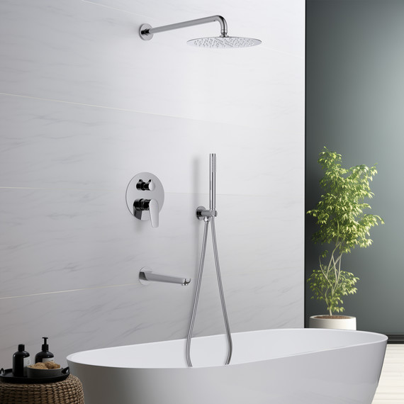 Душевая система для ванны Aquatek Бетта AQ1173CR (со скрытой частью), Цвет производителя: хром - фото 7