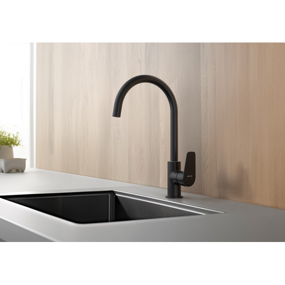 Смеситель для кухни Aquatek Бетта AQ1182MB, чёрный матовый, Цвет производителя: чёрный матовый - фото 4