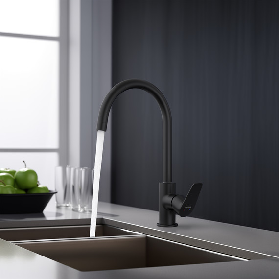 Смеситель для кухни Aquatek Бетта AQ1182MB, чёрный матовый, Цвет производителя: чёрный матовый - фото 7