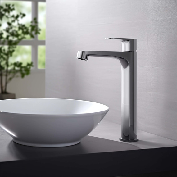 Смеситель для раковины высокий Aquatek Оберон AQ1204CR, Цвет производителя: хром - фото, картинка 2 Смеситель для раковины высокий Aquatek Оберон AQ1204CR, Цвет производителя: хром - фото 2