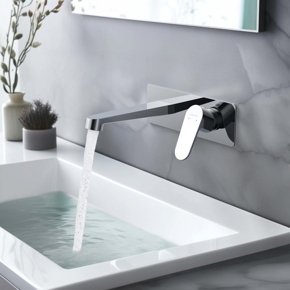 Смеситель для раковины настенный Aquatek Оберон AQ1213CR, Цвет производителя: хром - фото 3