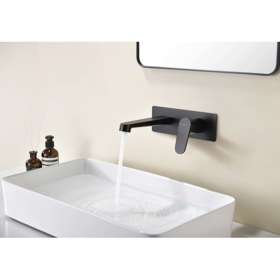 Смеситель для раковины настенный Aquatek Оберон AQ1213MB, чёрный матовый, Цвет производителя: чёрный матовый - фото 10