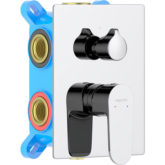 Смеситель для ванны Aquatek Оберон AQ1247CR (со скрытой частью), Цвет производителя: хром - фото 2