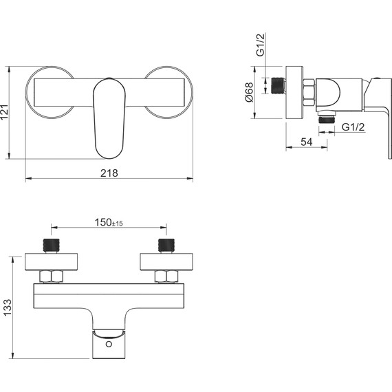 Смеситель для душа Aquatek Оберон AQ1260CR, Цвет производителя: хром - фото 3